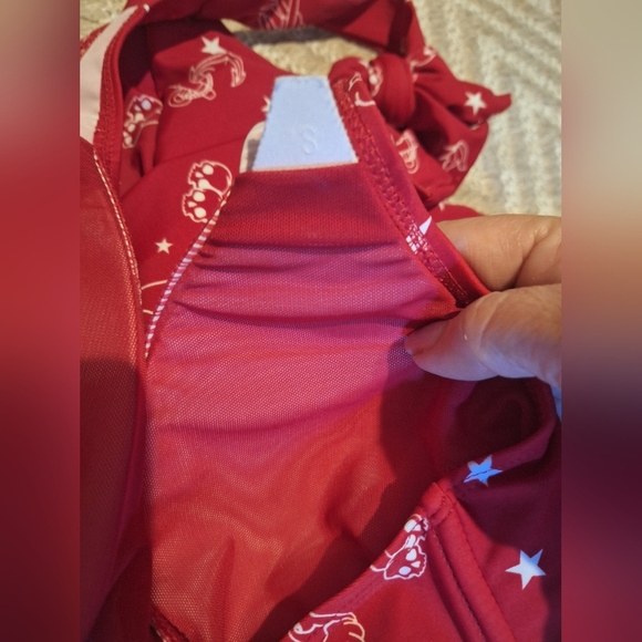 Hot Topic Skull RETRO RED 1PC SWIM SUIT SWIMSUIT SM Anchor Swallows Cherries - Picture 8 of 9